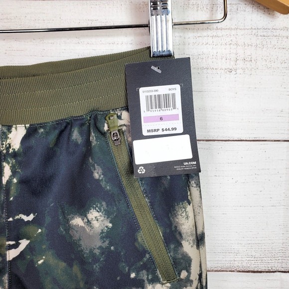 Under Armour Boys Camo Jogger Sweatpants Zip Pockets Youth Size 6 NWT - Picture 3 of 8